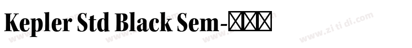Kepler Std Black Sem字体转换